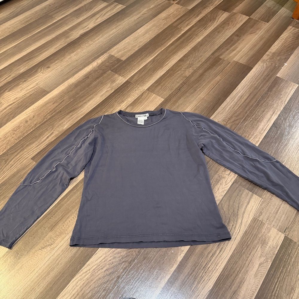 WinterSilks Charcoal Gorpcore Long Sleeve Top S